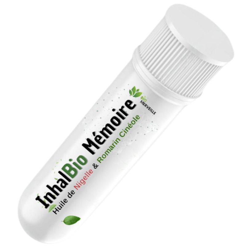 Inhal Bio Mémoire, inhalateur bio romarin à cinéole et nigelle