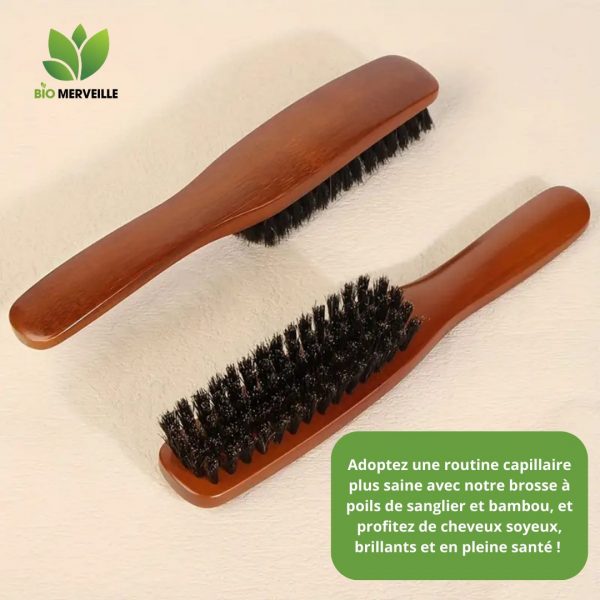 Brosse Cheveux & Barbe - Bois et Poils Naturels
