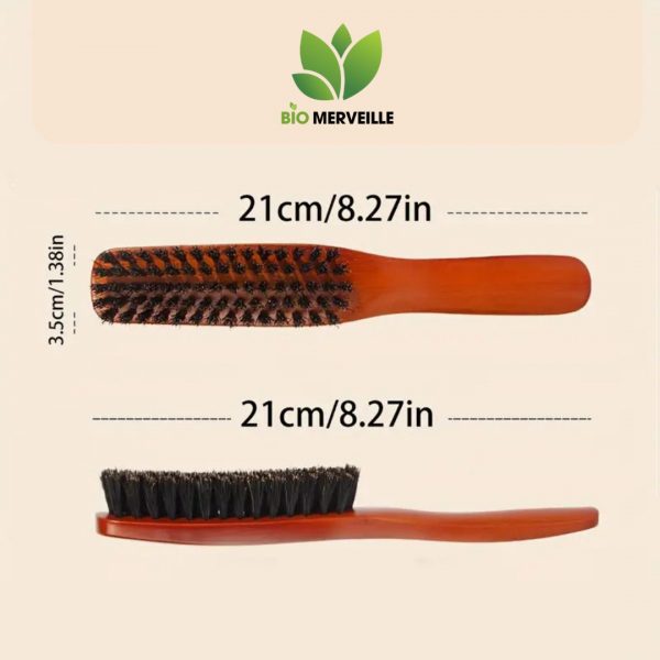 Brosse Cheveux & Barbe - Bois et Poils Naturels