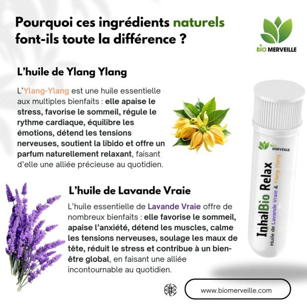 Huile Essentielle Lavande Vraie Bio - Huile Essentielle Ylang-ylang bio - Anti-stress et Sommeil Réparateur